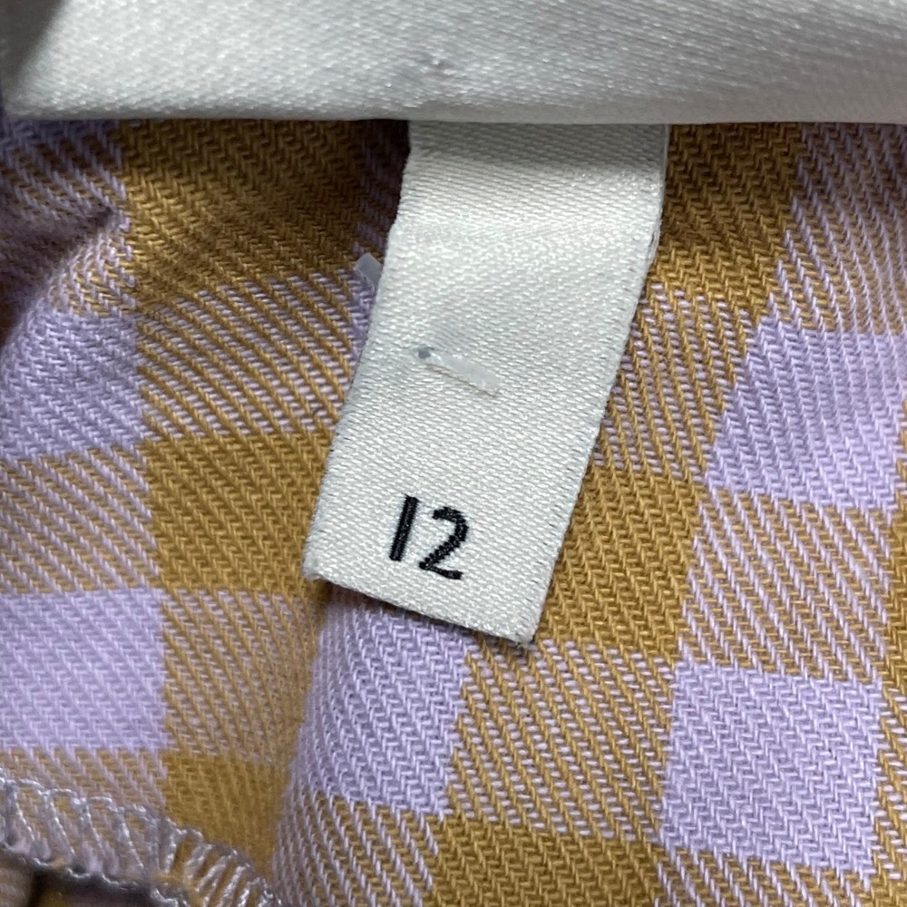 Milk It Gingham Ruffle Midi Dress Women Lavender Checkered Cottagecore Picnic - Picture 12 of 13